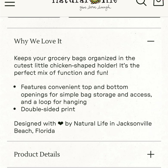 NATURAL LIFE  Plastic Bag holder Chicken Storage Bag Container  Kitchen Farm - Picture 9 of 10